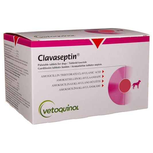 Clavaseptin 50mg Palatable Tablets for Cats and Dogs 10 tabs