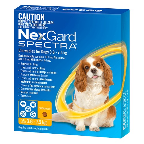 NexGard Spectra  S : 3.5-7.5 kg
